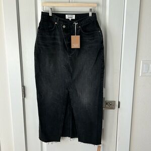 Reformation Nila denim skirt 29 Black